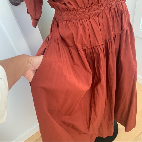 SOLD - Free people rust color crop top and midi skirt set - Picture 6 of 9